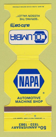 Matchbook Cover - NAPA Auto Parts Hudson Saugerties Catskill NY 1983