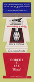 Matchbook Cover - Robert E Lee Motel Chester VA Zenith TV Jewelite