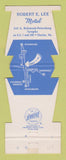 Matchbook Cover - Robert E Lee Motel Chester VA Zenith TV Jewelite