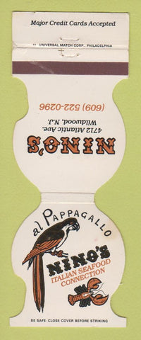 Matchbook Cover - Nino's Al Pappagallo Wildwood NJ STAINED
