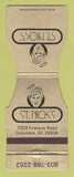 Matchbook Cover - St Nick's Columbia SC