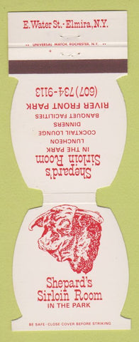 Matchbook Cover - Shepard's Sirloin Room Elmira NY