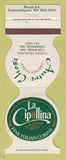 Matchbook Cover - La Cipollina Italian Restaurant Cambridge MA Yarmouthport