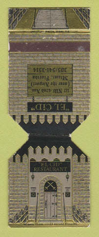 Matchbook Cover - El Cid Restaurant Miami FL