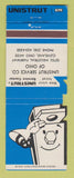 Matchbook Cover - Unistrut Struts Cleveland OH WEAR