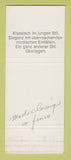 Matchbook Cover - Jobis Clothes SAMPLE