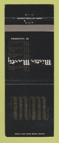 Matchbook Cover - Mister Marty of California Clothes Los Angeles CA WEAR