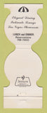 Matchbook Cover - Turn of the Century Restaurant Denver Colorado