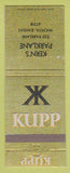 Matchbook Cover - Kuppenheimer Men's Clothes Kern's Parklane Wichita KS WEAR