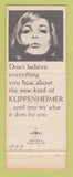 Matchbook Cover - Kuppenheimer Men's Clothes Aurora Colorado WEAR