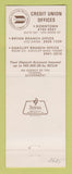 Matchbook Cover - Dallas Telco Federal Credit Union TX