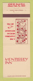 Matchbook Cover - Monterrey Inn Allison Park PA
