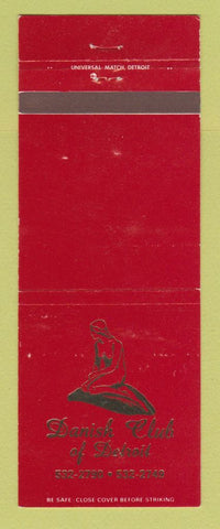 Matchbook Cover - Danish Club of Detroit MI WEAR