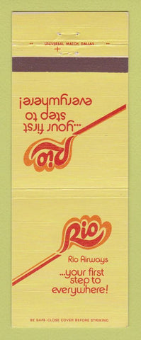 Matchbook Cover - Rio Airways Airline WEAR