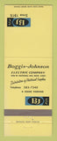 Matchbook Cover - Boggis Johnson Electric Milwaukee WI