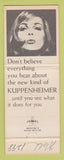 Matchbook Cover - Kuppenheimer Men's Clothes Doutrichs Harrisburg PA