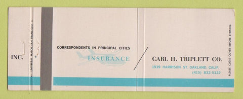 Matchbook Cover - Carl Triplett Inc Oakland CA Aviation Bonding
