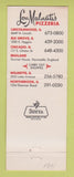 Matchbook Cover - Lou Malnati's Pizza Lincolnwood Chicago Elk Grove IL