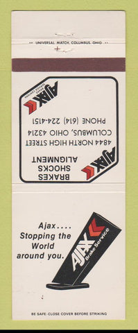Matchbook Cover - Ajax Brakes Shocks Alignment Columbus OH