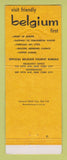 Matchbook Cover - Belgium Ghent Tourism WEAR