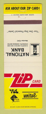 Matchbook Cover - Zip Card National Bank Chanute KS
