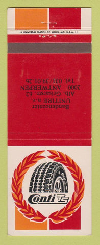 Matchbook Cover - Conti T5 Tires Antwerp Belgium