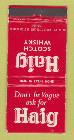 Matchbook Cover - Haig Scotch Whiskey UK WEAR 30 Strike