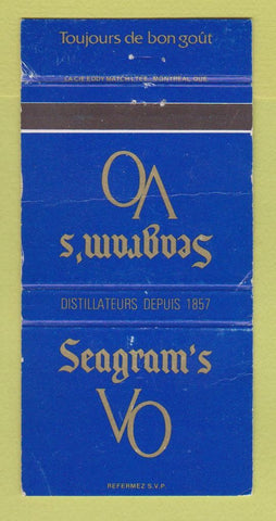 Matchbook Cover - Seagram's VO Liquor Canada WORN 30 Strike