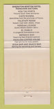 Matchbook Cover - Sheraton Boston Hotel 1965 WEAR 30 Strike