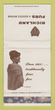 Matchbook Cover - Richland Furs Blissfield MI girlie WORN 30 Strike