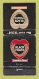 Matchbook Cover - Black Heart Jamaican Rum New Zealand WORN 30 Strike