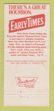 Matchbook Cover - Pussycat Early Times Liquor Whiskey Louisville KY 30 Strike