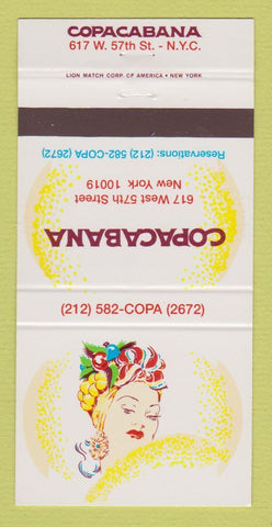 Matchbook Cover - Copacabana New York City girlie 30 Strike