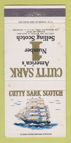 Matchbook Cover - Cutty Sark Scotch STAINED 30 Strike