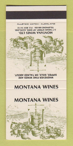 Matchbook Cover - Montana Wines Auckland New Zealand 30 Strike