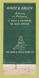 Matchbook Cover - Hinde Dauch Packaging girlie 30 Strike