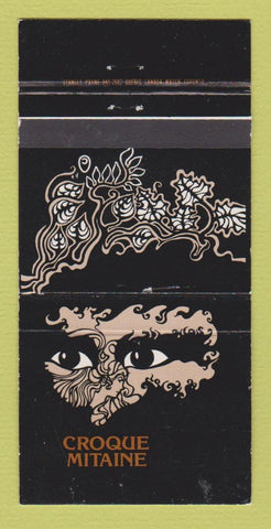 Matchbook Cover - Croque Mitaine Bar Restaurant Quebec QC girlie 30 Strike