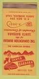 Matchbook Cover - Santa Barbara CA Tourism girlie WEAR 30 Strike