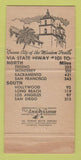 Matchbook Cover - Santa Barbara CA Tourism girlie WEAR 30 Strike