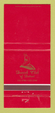 Matchbook Cover - Danish Club of Detroit MI WEAR 30 Strike