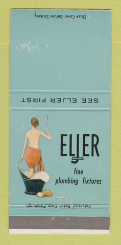 Matchbook Cover - Eljer Plumbing Fixtures girlie WEAR 30 Strike