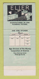 Matchbook Cover - Eljer Plumbing Fixtures girlie WEAR 30 Strike