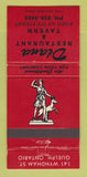 Matchbook Cover - Diana Restaurant Tavern Guelph ON 30 Strike