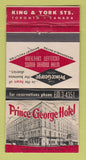Matchbook Cover - Prince George Hotel Toronto ON 30 Strike