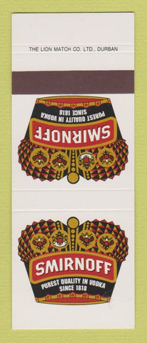 Matchbook Cover - Smirnoff Vodka South Africa SAMPLE
