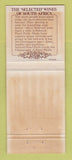Matchbook Cover - Pearl Perle Champagne South Africa WEAR