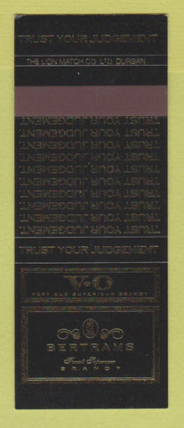 Matchbook Cover - VO Bertrams Liquor Brandy South Africa SAMPLE