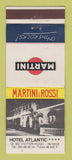 Matchbook Cover - Martini and Rossi Liquor Hotel Atlantic Nice France