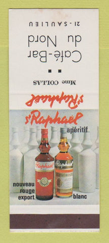 Matchbook Cover - St Raphael Liquor Cafe Bar Du Nord Saulieu France SAMPLE