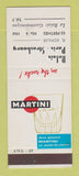 Matchbook Cover - Martini Liquor Relais Paris Strasbourg France SAMPLE